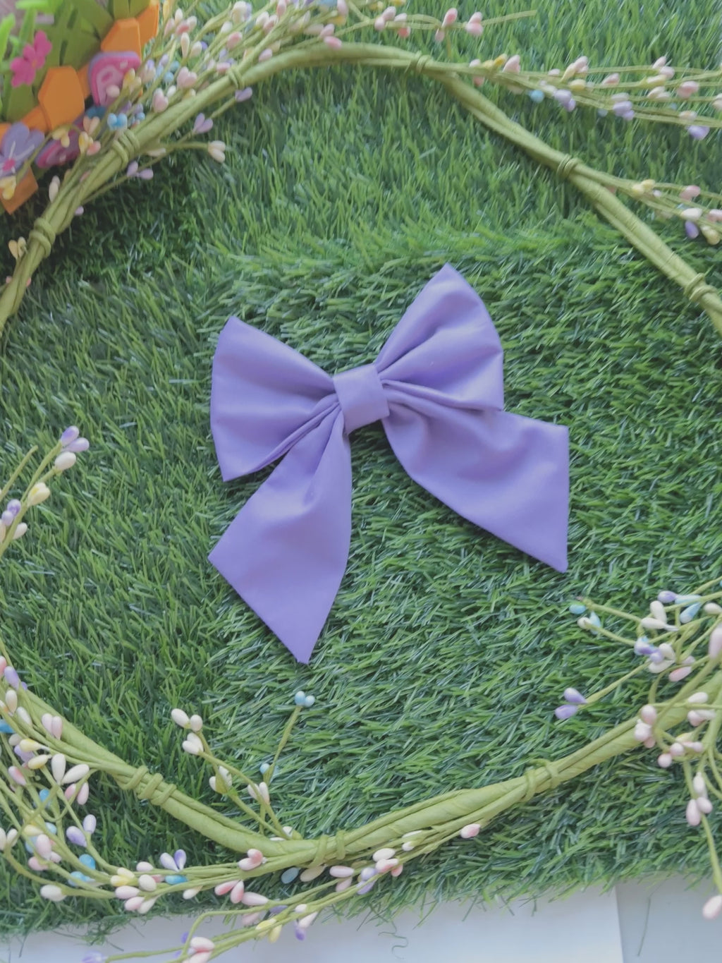 Lilac dog sailor bow tie