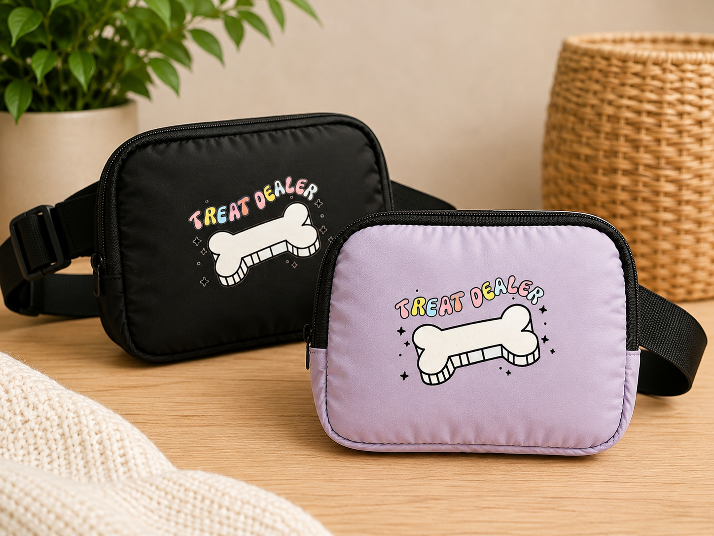 Treat dealer Hands-Free Dog Walking Fanny Pack, Everyday Crossbody Bag, Lightweight Nylon, Water Repellent, Travel Essentials (Copy)