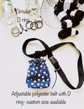 adjustable clip-on belt with D ring, custom size available, add on to treat bag,