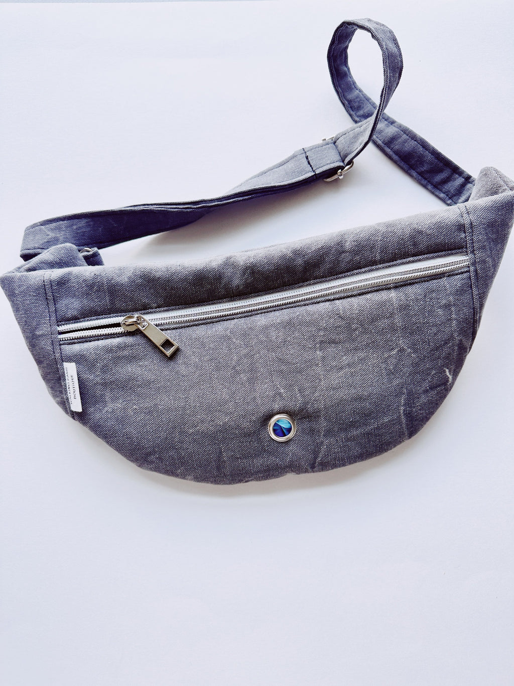 distress black fanny pack with poo holder for dog lovers. Adjustable belt pack for dog walking, trending dog mom gift, oversized bum purse,