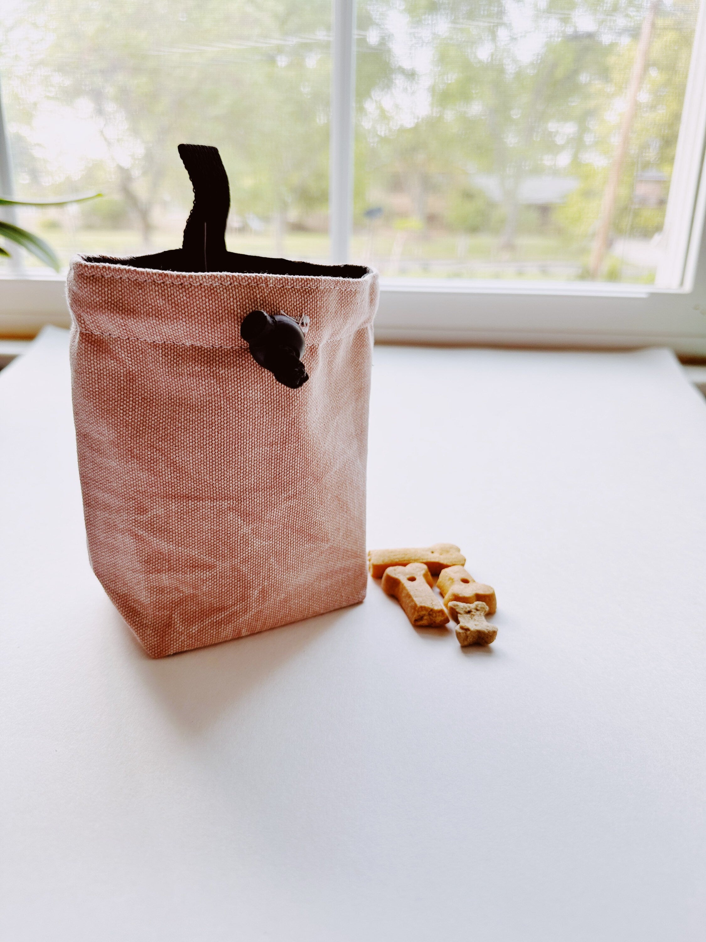 Washed pink treat bag