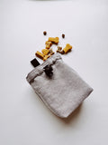 Light grey treat pouch, dog walking accessories, belt bag for puppy training, accessories for new puppy, adjustable k9 canine pouch