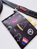 Galaxy, pizza, peace signs mini pouch