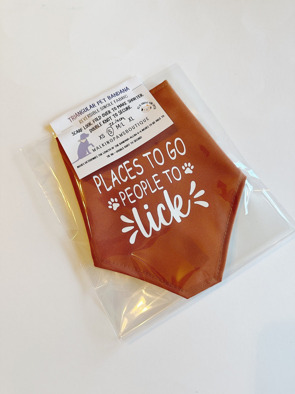 Places to go people to lick dog bandana, boho pastel thanksgiving gift, holiday present for new dog, pet accessories, tie on adjustable