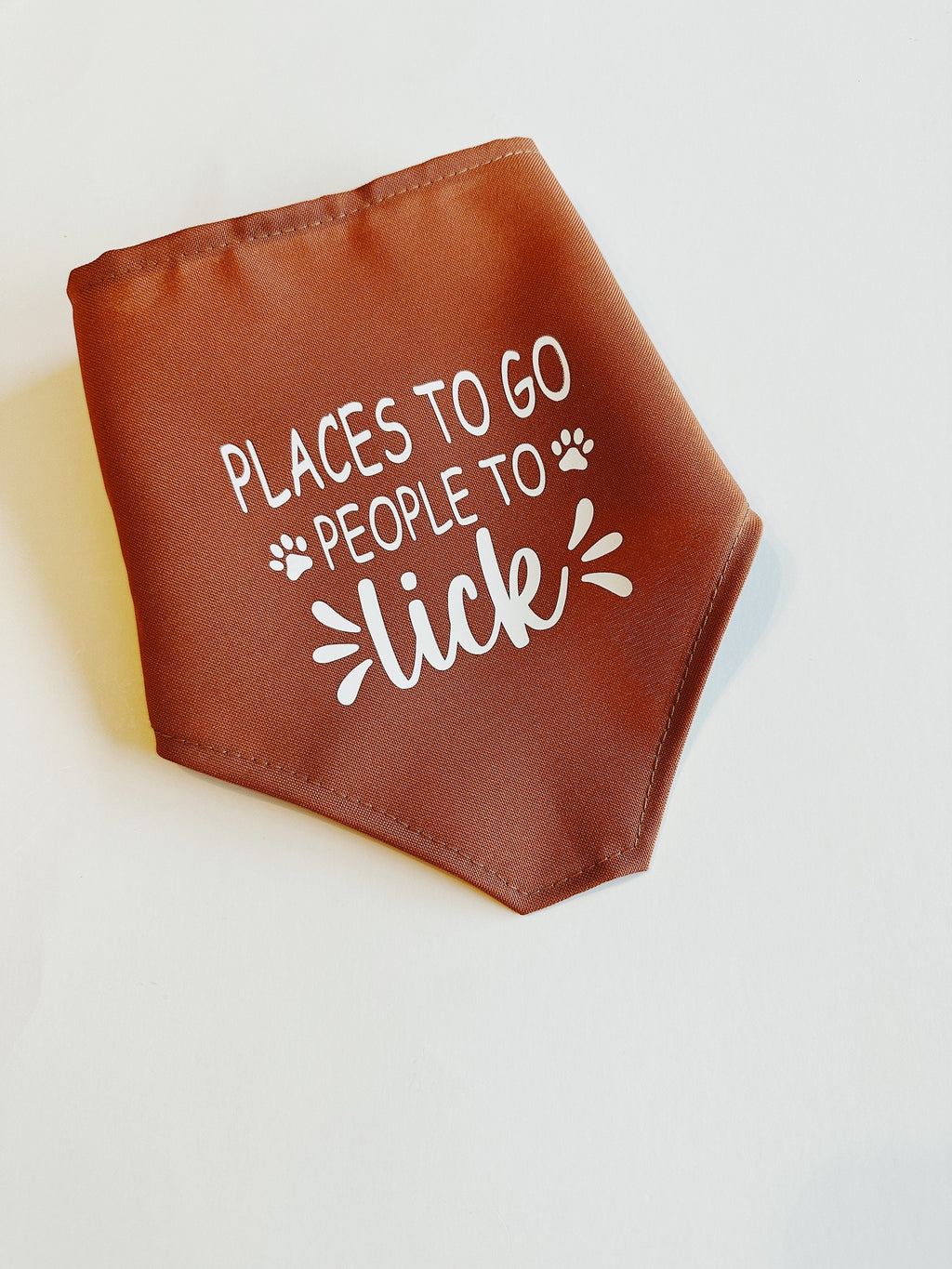 Places to go people to lick dog bandana, boho pastel thanksgiving gift, holiday present for new dog, pet accessories, tie on adjustable