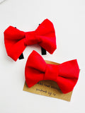 Oversized red bow tie for dog, new dog accessories bright red firm bow tie, over collar red puppy bow ties, large bowtie, gift for new owner