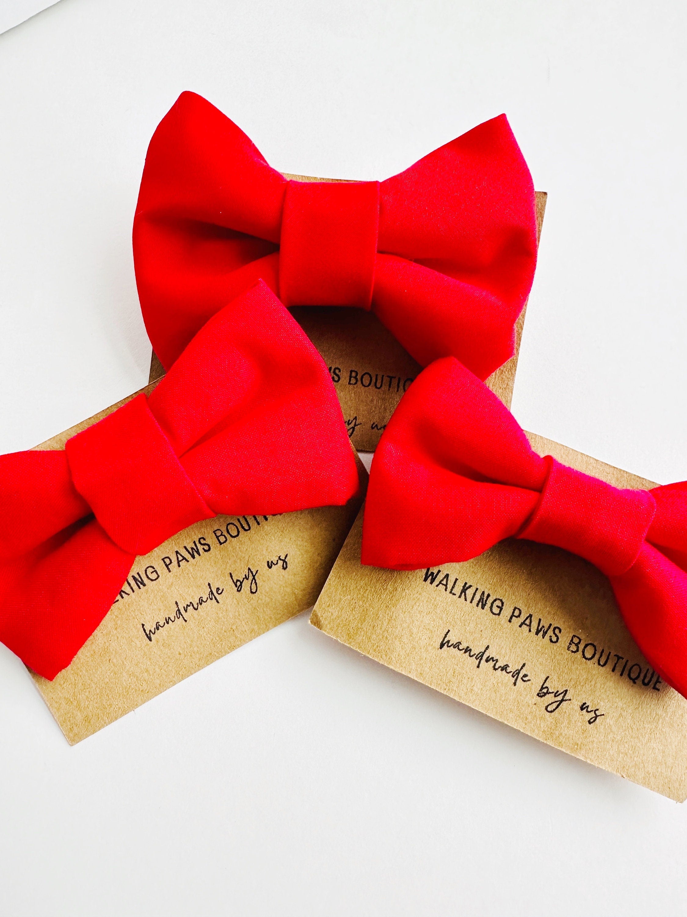 Oversized red bow tie for dog, new dog accessories bright red firm bow tie, over collar red puppy bow ties, large bowtie, gift for new owner