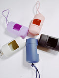 aesthetic neutral colors dog poo bags holders, attachable to leash, dog bag holder for leash, neutral color pet bag dispenser